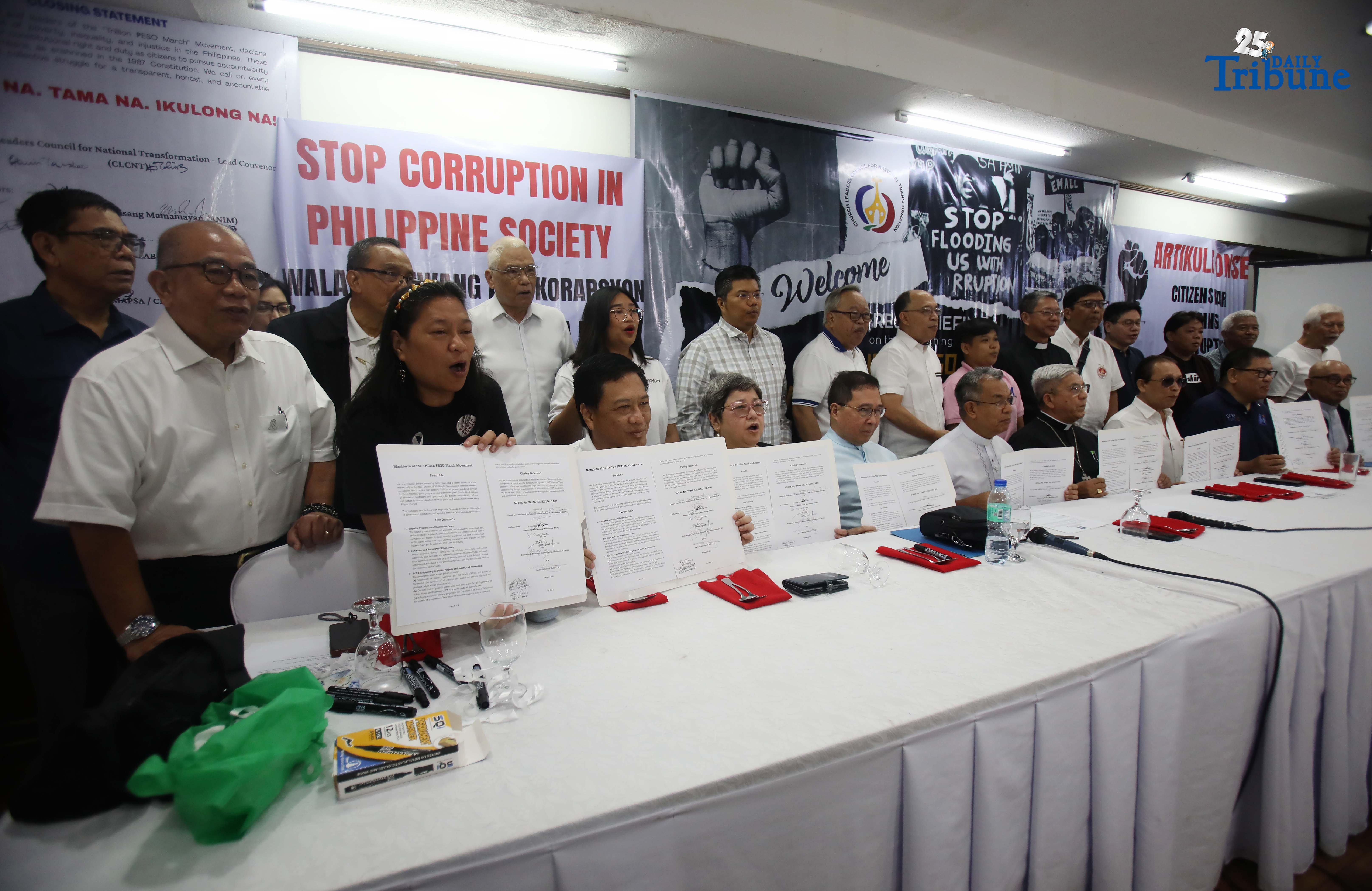 Church leaders launch Trillion Peso March vs corruption