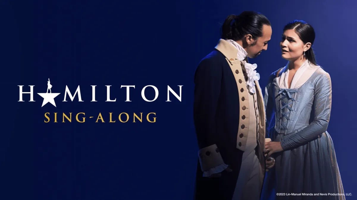 Sing-along at StageDoor’s 'Hamilton' s block screening