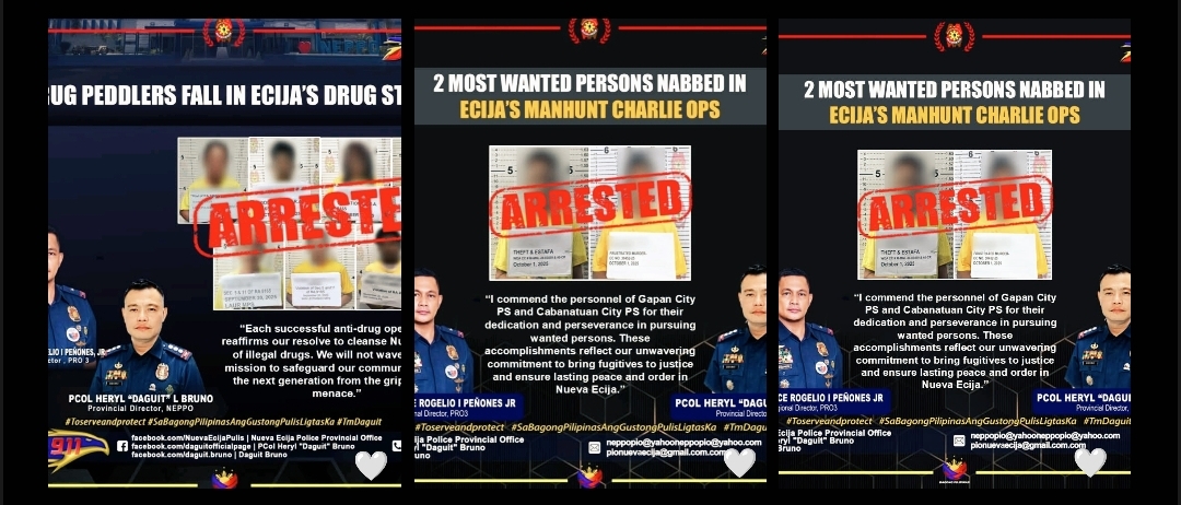 Nueva Ecija police net major arrests, seizures

 