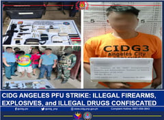 Illegal firearms, explosives, drugs seized in Angeles City