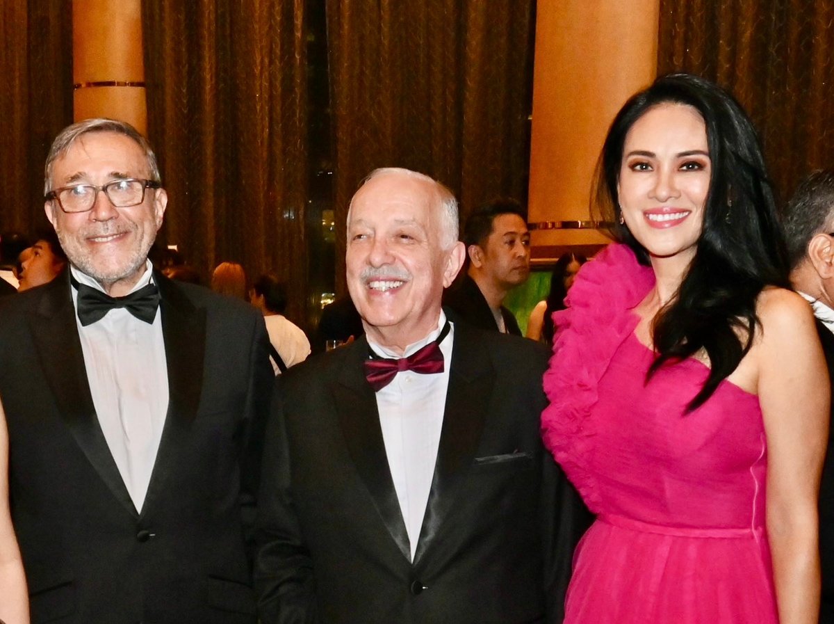 Ambassador of Argentina, Ricardo Bocalandro; Ambassador of Brazil, Gilberto Fonseca and Irene Wicklein.