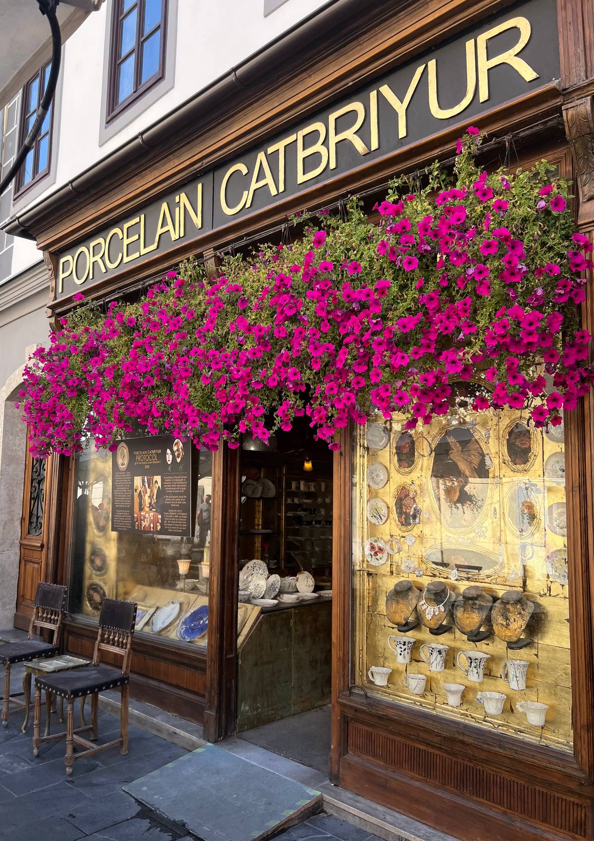 A porcelain shop.