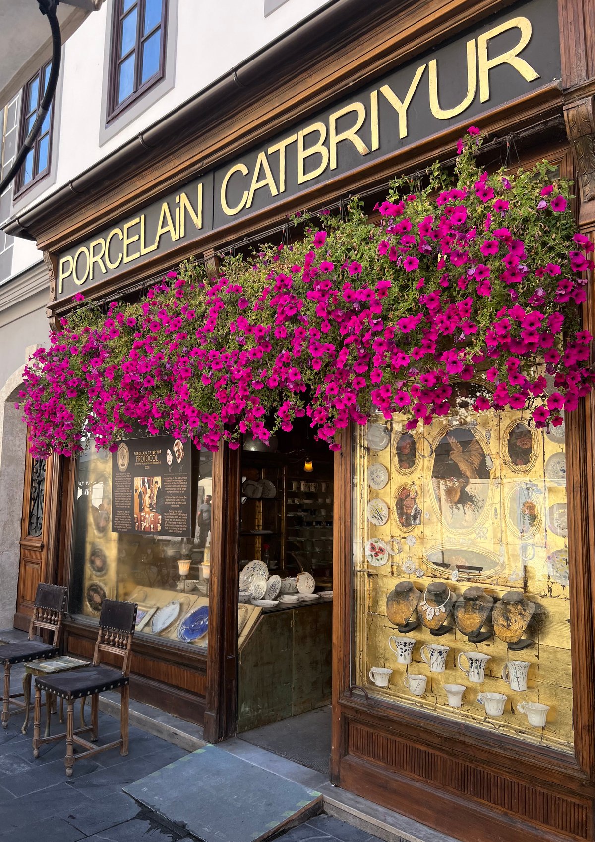 A porcelain shop.