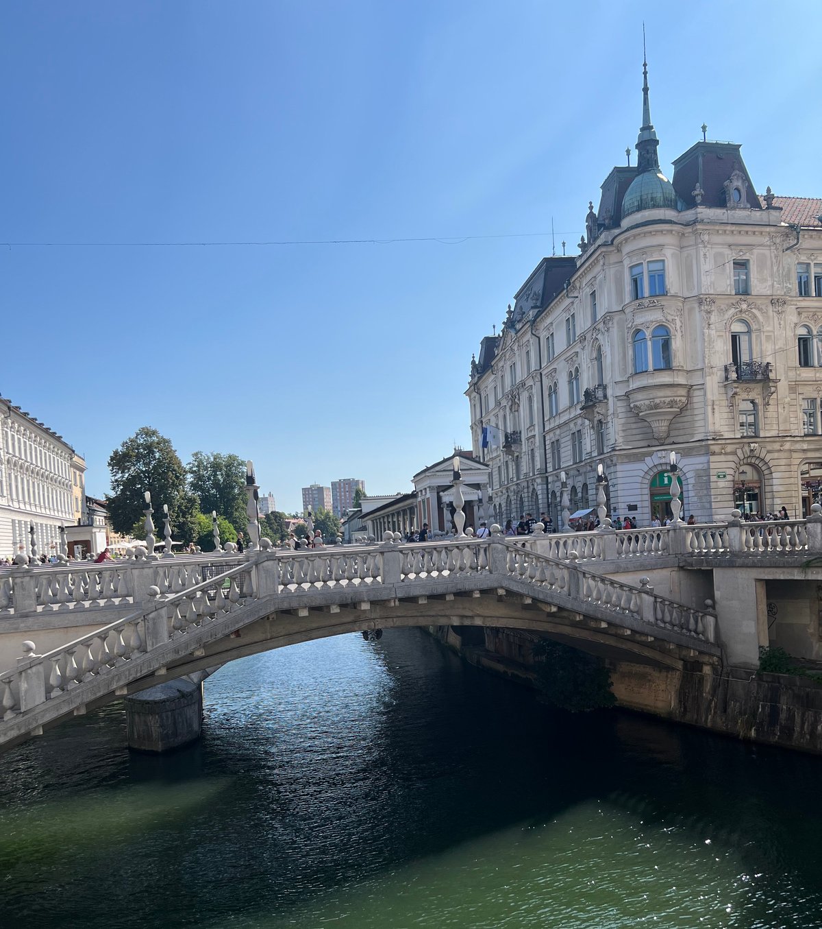 Spot them all The Triple Bridge, one of the several bridges in the old town.