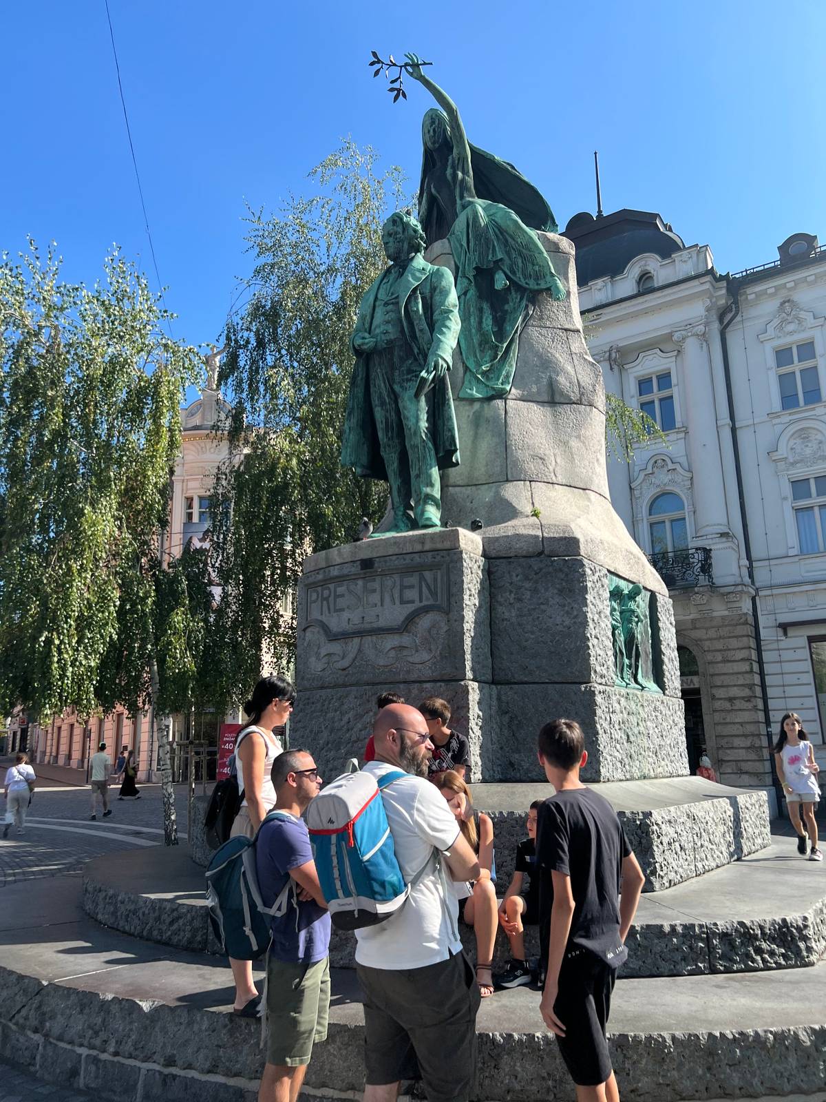 National poet The Prešeren Monument.