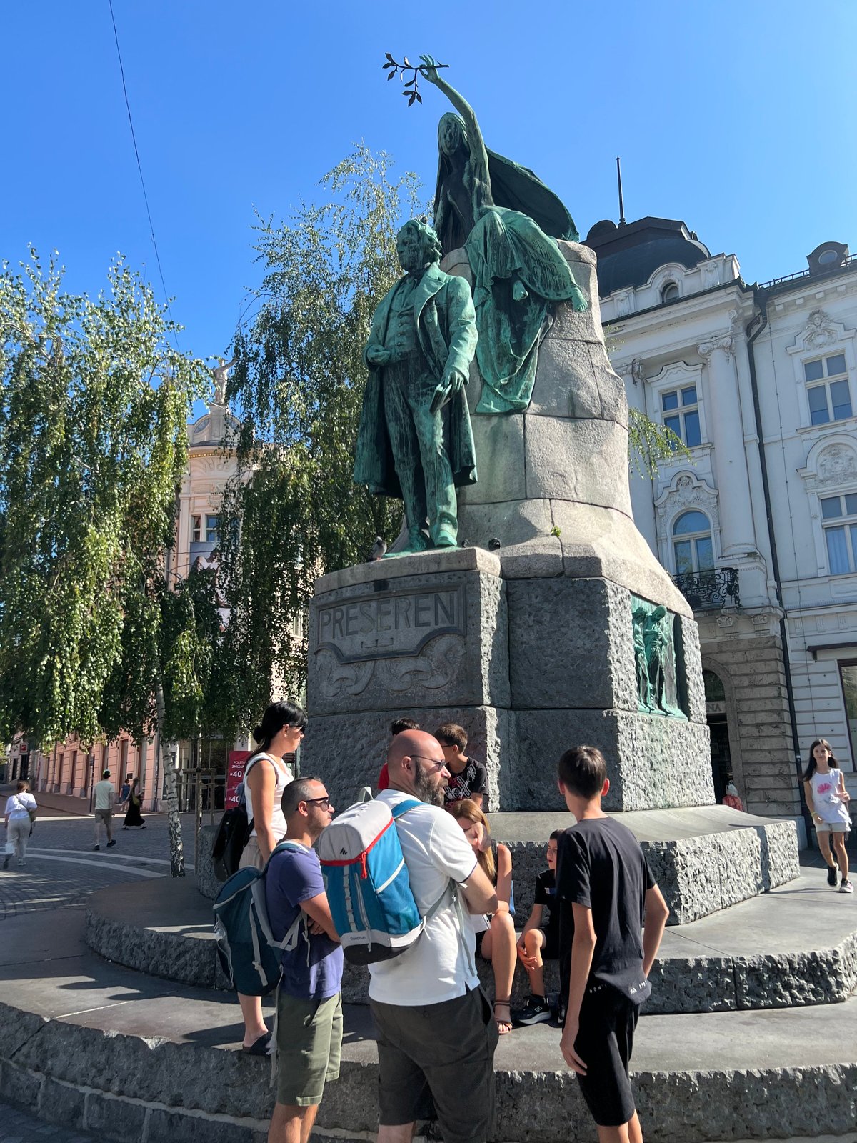 National poet The Prešeren Monument.