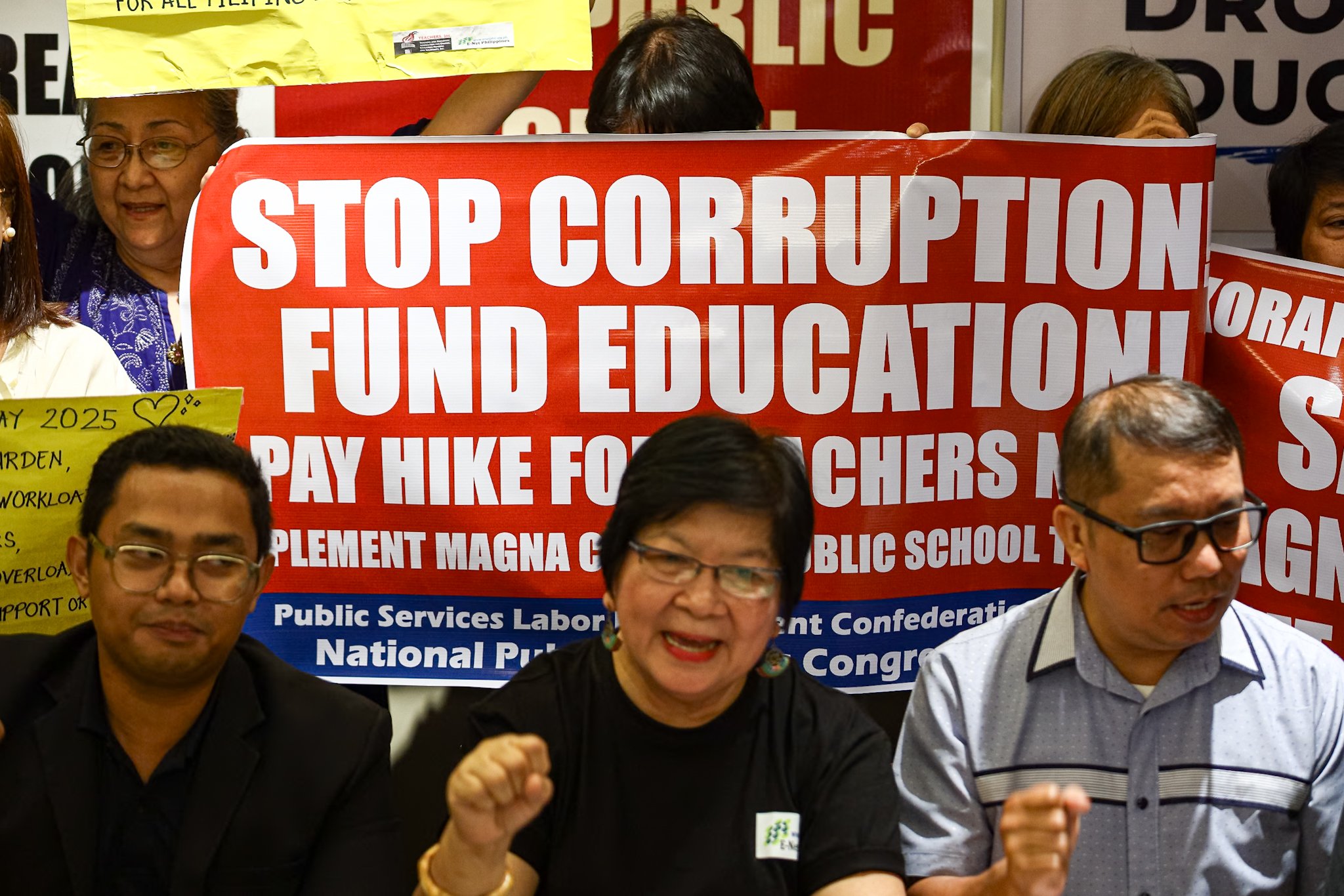 Teachers protest against corruption