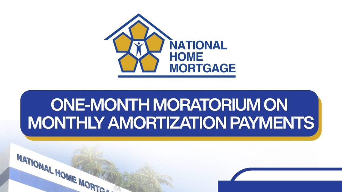 One-month moratorium on monthly amortization payments
