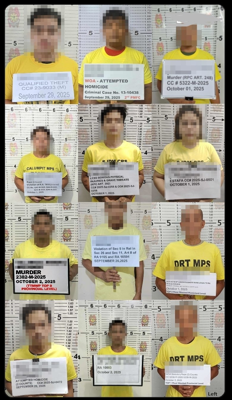 Central Luzon police arrest 174 wanted, seize over P4M in drugs