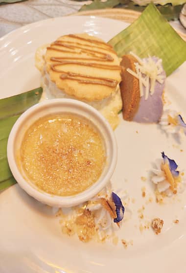 Queso Bibingka Cheesecake and Thai Tea Crème Brûlée sweeten every celebration.