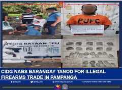 Barangay tanod nabbed for selling loose firearms in Pampanga