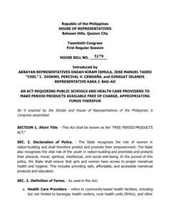 Akbayan files bill for free period products in schools, health centers