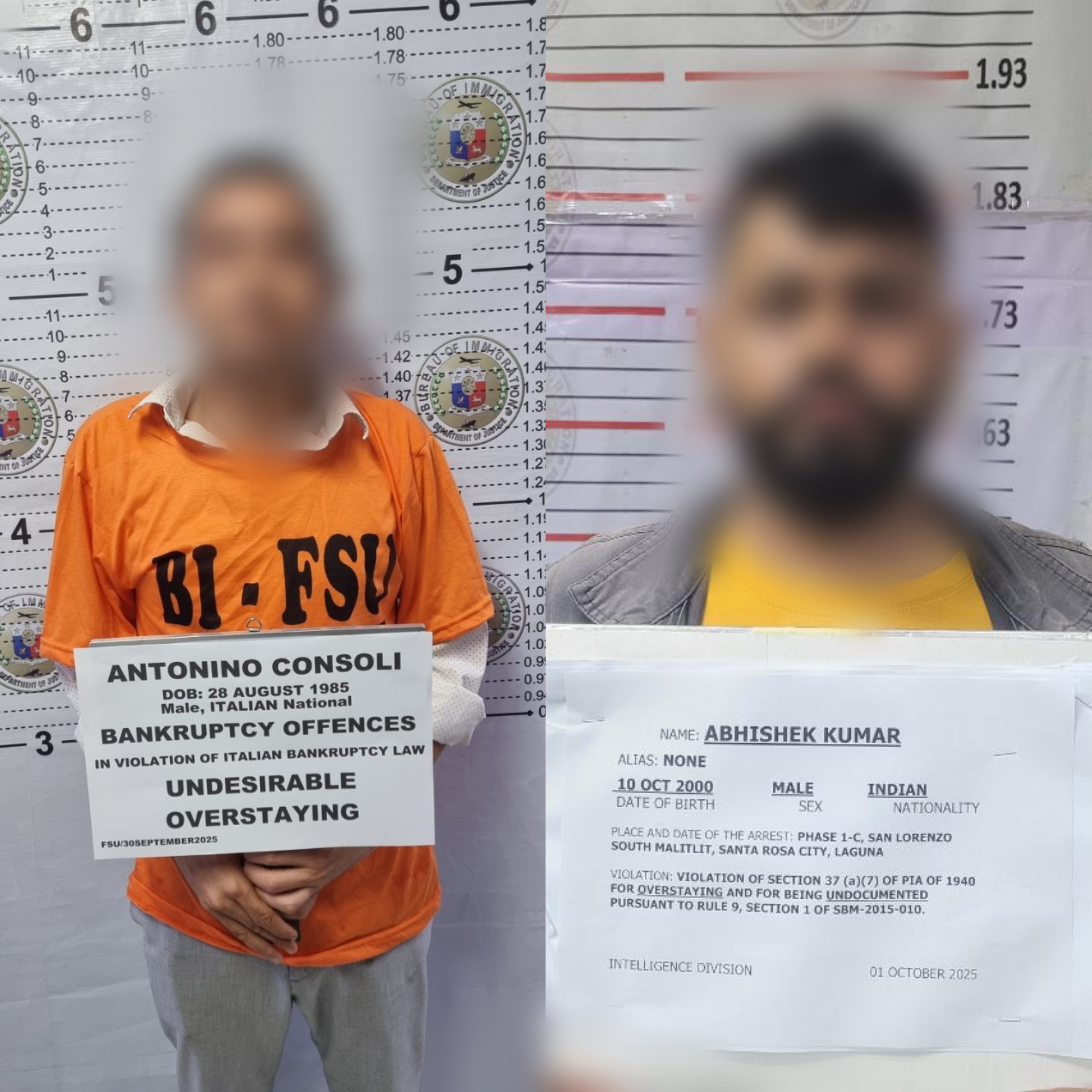 Italian, Indian nationals nabbed for overstaying