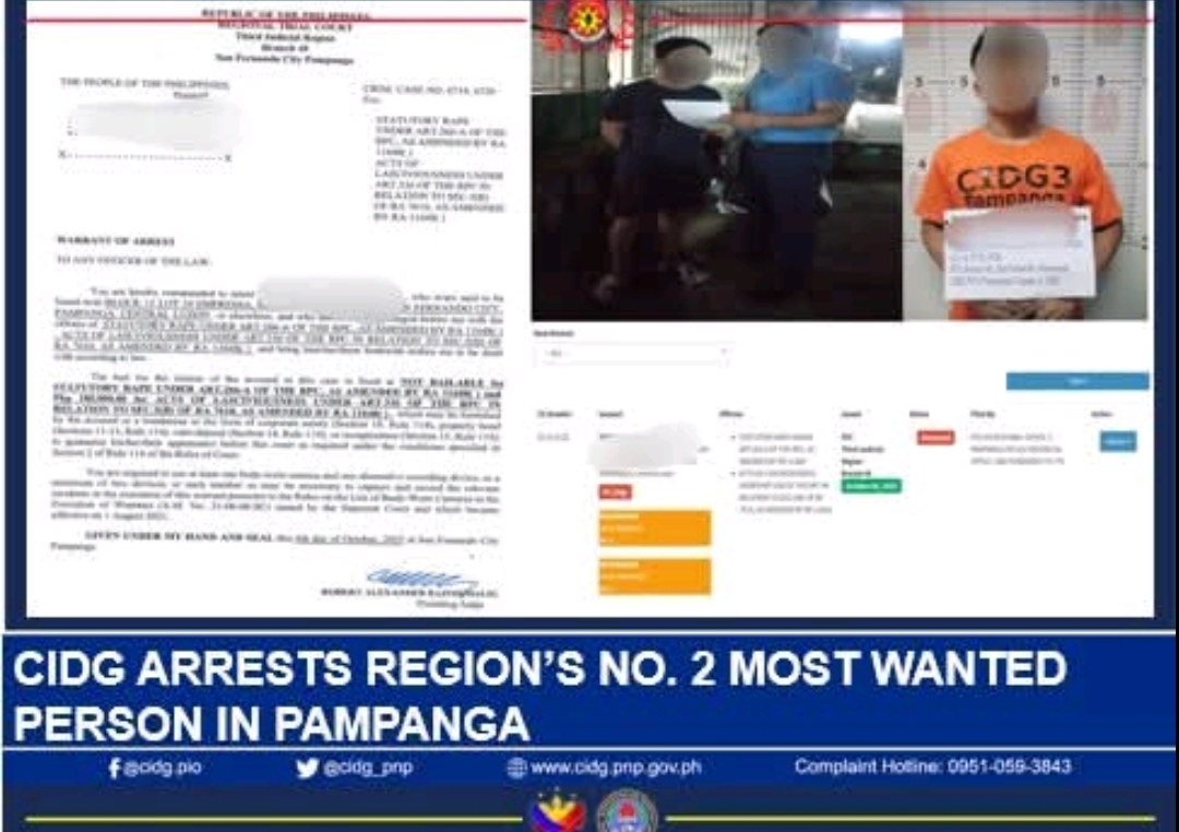 CIDG nabs region's no. 2 most wanted in Pampanga