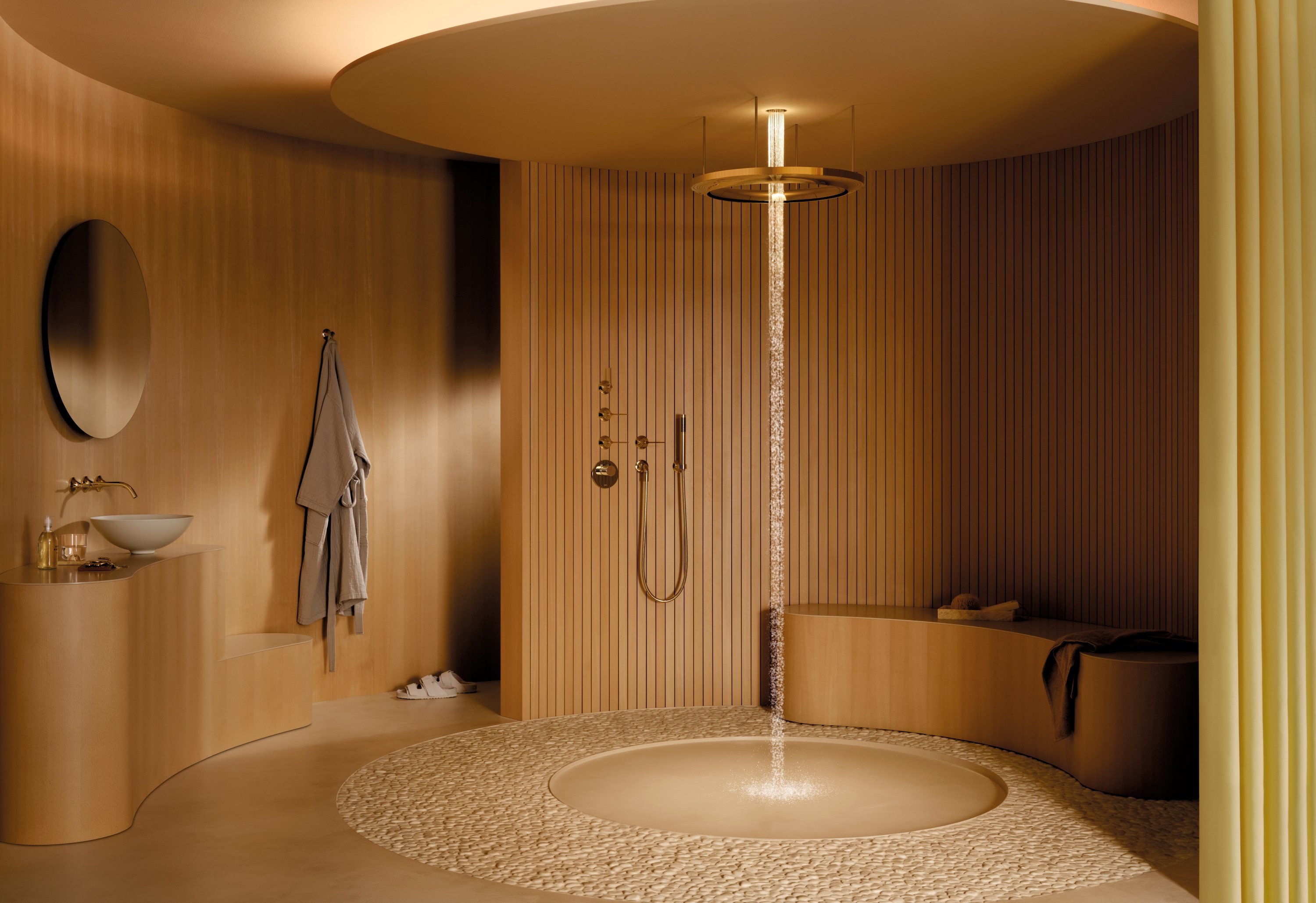 Inspired by the brilliance of a crystal chandelier is Aquahalo.