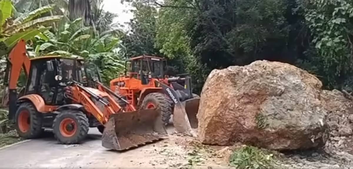 Relief comes fast Clearing operations began this Friday afternoon, 10 October 2025, in landslide-affected areas of Davao Oriental following the 7.4 magnitude earthquake. DPWH Secretary Vince Dizon has deployed additional personnel and heavy equipment to promptly clear and reopen affected roads, responding to the President’s directive to ensure all routes are passable for relief operations.