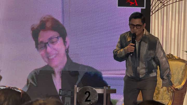 Ogie Alcasid and Odette Quesada (via zoom) answers questions from the media