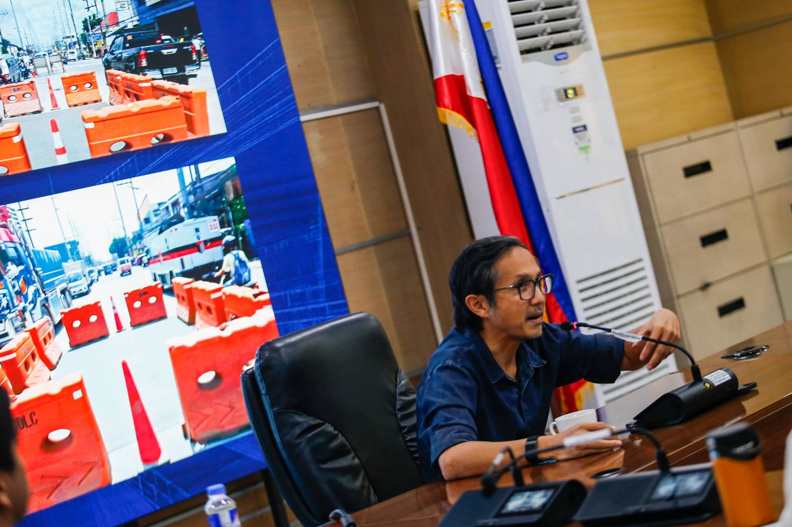 Public Works and Highways Secretary Vince Dizon announces the reforms he introduces at the agency during a press briefing at the DPWH head office on 10 October 2025. These include an indefinite suspension of reblocking prpjects, stricter guidelines on flood control projects and drainage slope protection projects, and citizen participatory audits.