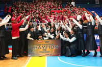 THE Lyceum of the Philippines-Batangas Dance Machine celebrates with its supporters after winning the street dance title in the PG Flex-UCAL Season 8 at the FilOil EcoOil Centre in San Juan City.
