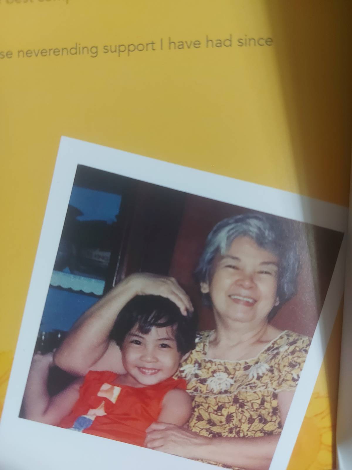 The book’s author with her ‘lola’ (grandma)
