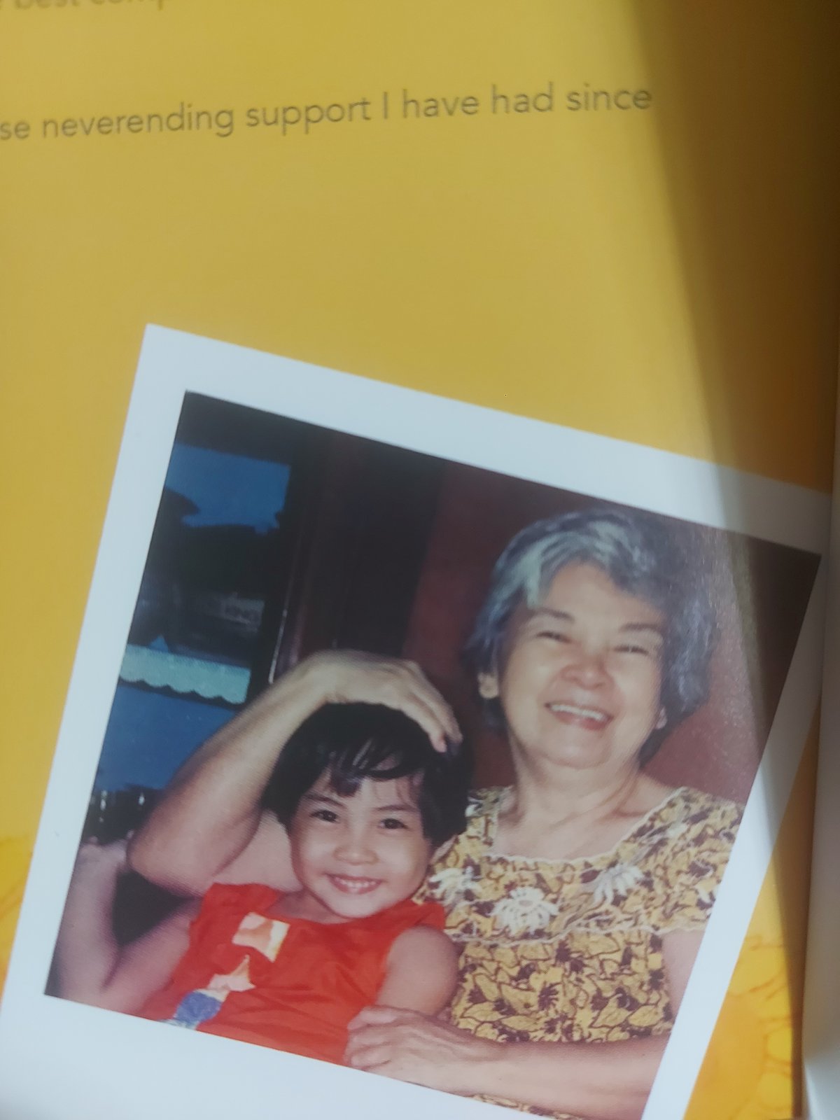 The book’s author with her ‘lola’ (grandma)