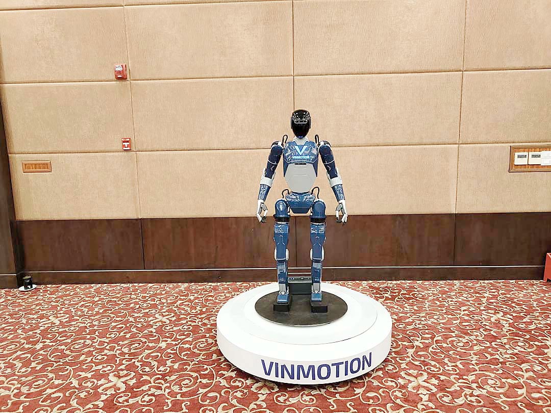 STANDING on display, the VinMotion humanoid robot reflects VinGroup’s expansion into advanced robotics and automation.