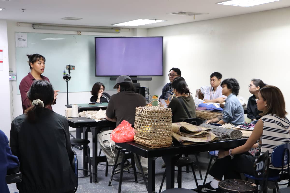 Dumaguete-based architect and designer Vanessa Gaston conducts a tactile workshop on Filipino materials.