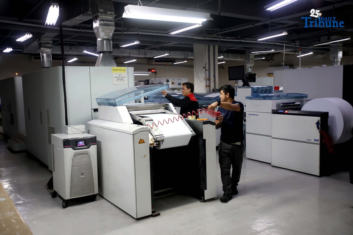 (October 13 2025) National Printing Office NPO personnel conduct a calibration process of printing machines which is the first process before the printing of the actual ballots for the Barangay and Sangguniang Kabataan Elections BSKE at the NPO in Quezon City on Monday October 13 2025. Photo/Analy Labor