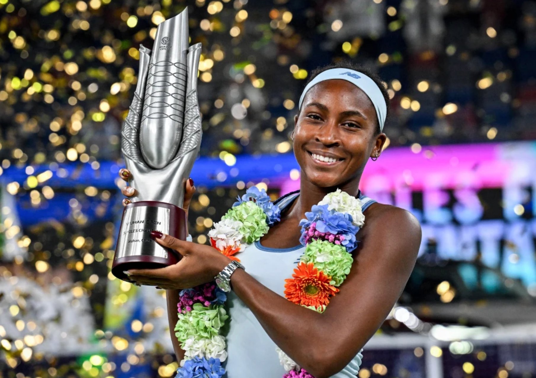 Gauff survives Pegula, lifts Wuhan trophy 