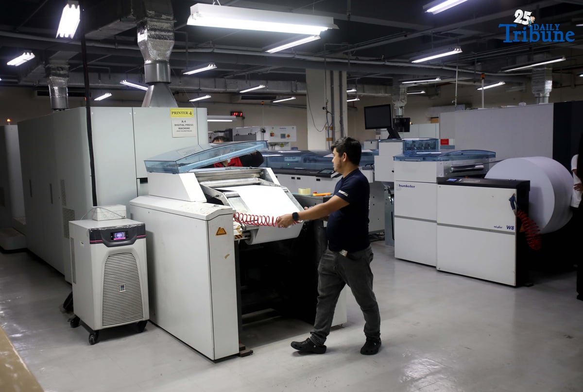 (October 13 2025) National Printing Office NPO personnel conduct a calibration process of printing machines which is the first process before the printing of the actual ballots for the Barangay and Sangguniang Kabataan Elections BSKE at the NPO in Quezon City on Monday October 13 2025. Photo/Analy Labor