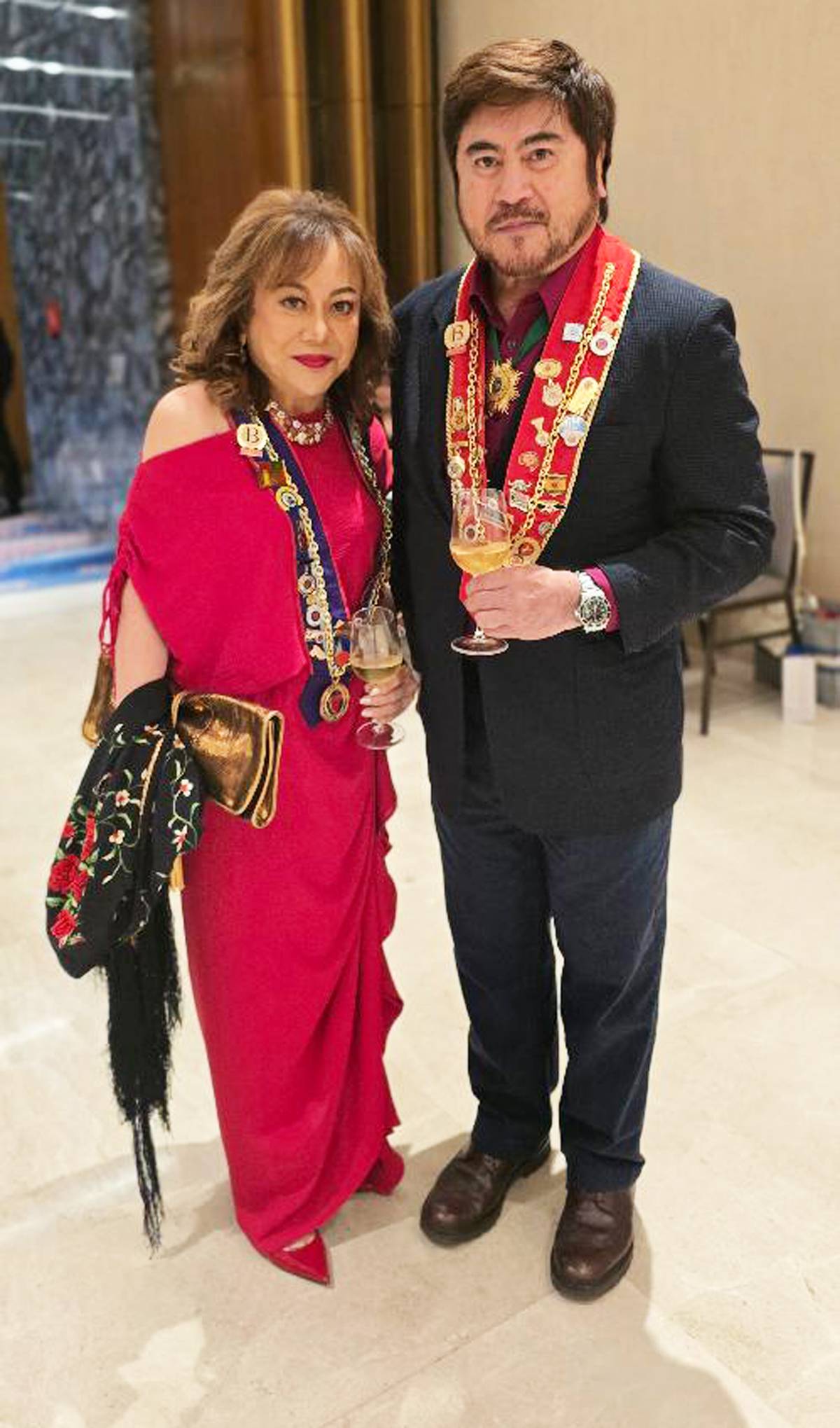Federico Borromeo, Bailli de Manila, with wife Josephine.