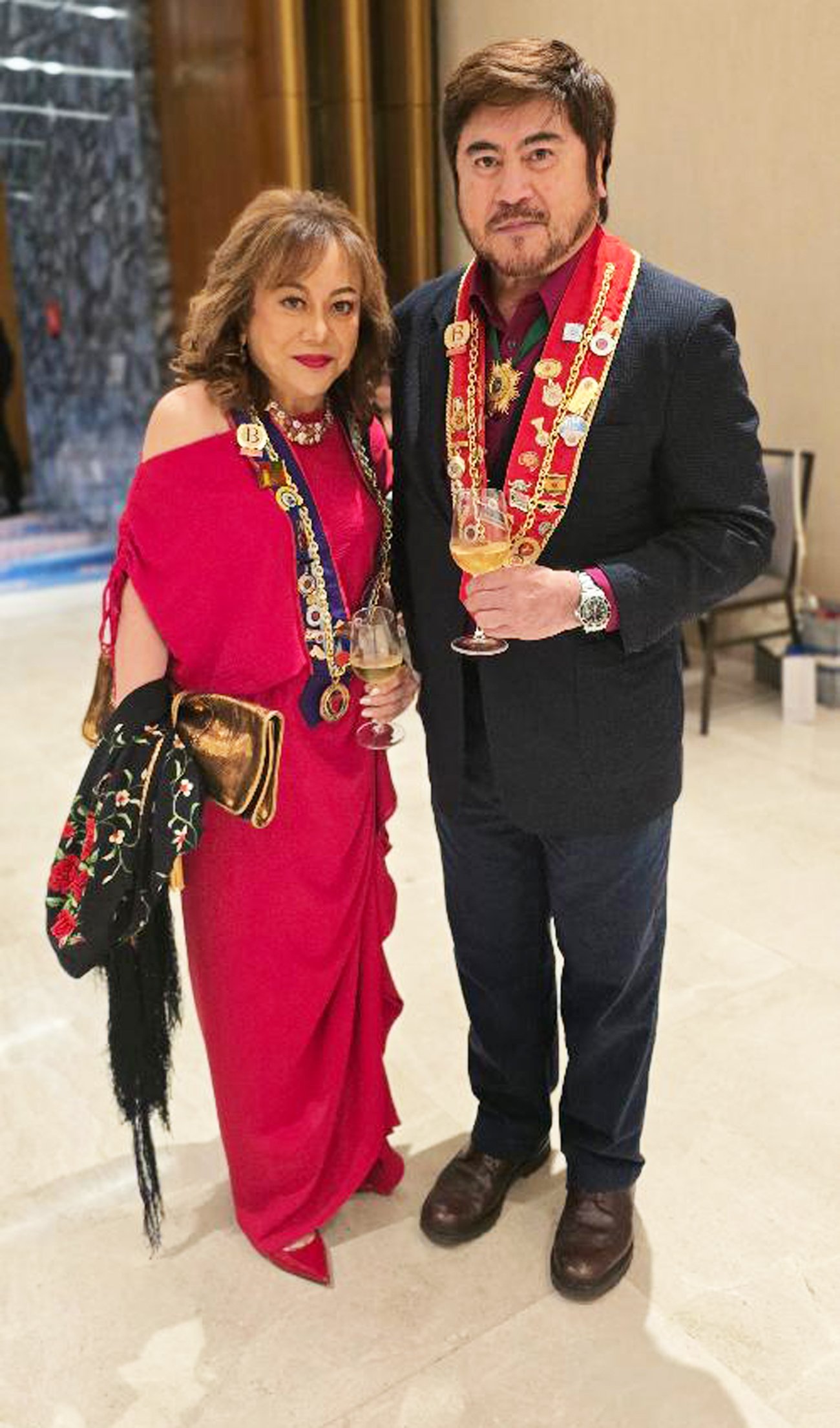 Federico Borromeo, Bailli de Manila, with wife Josephine.