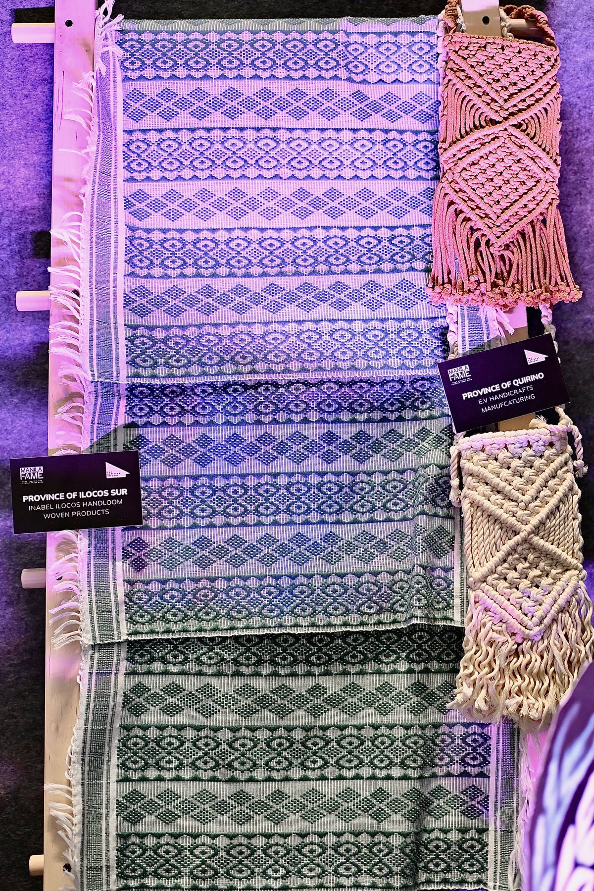 Handwoven traditional masterpieces from the Province of Ilocos Sur.