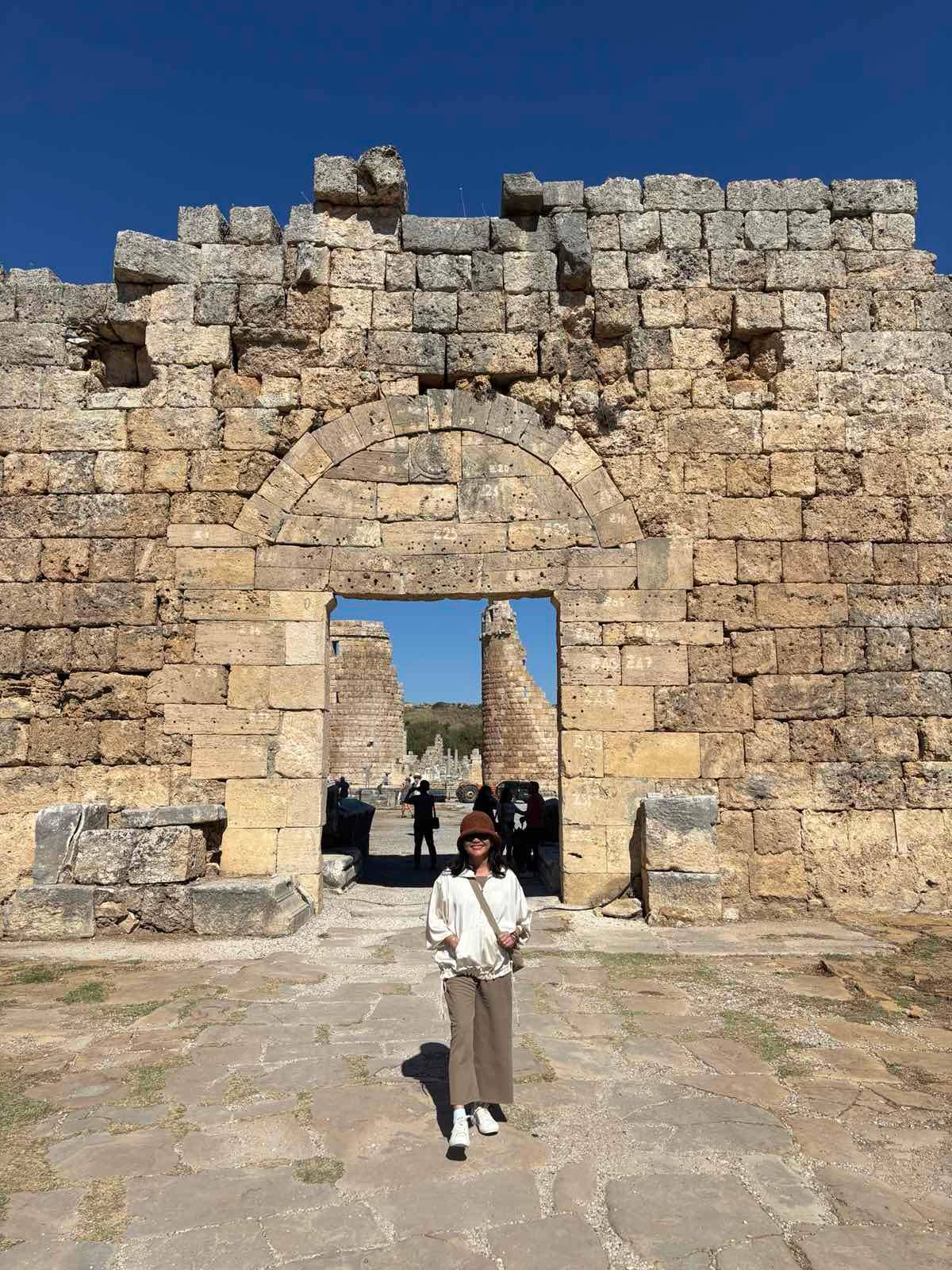 The author walking on the original stones trod by the likes of Apollonius.