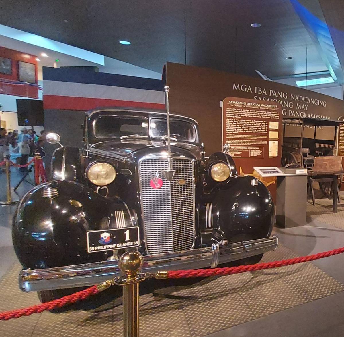 1935 Cadillac V-16 used by President Manuel Quezon as his presidential car and soon turned over to General Douglas MacArthur in 1937.