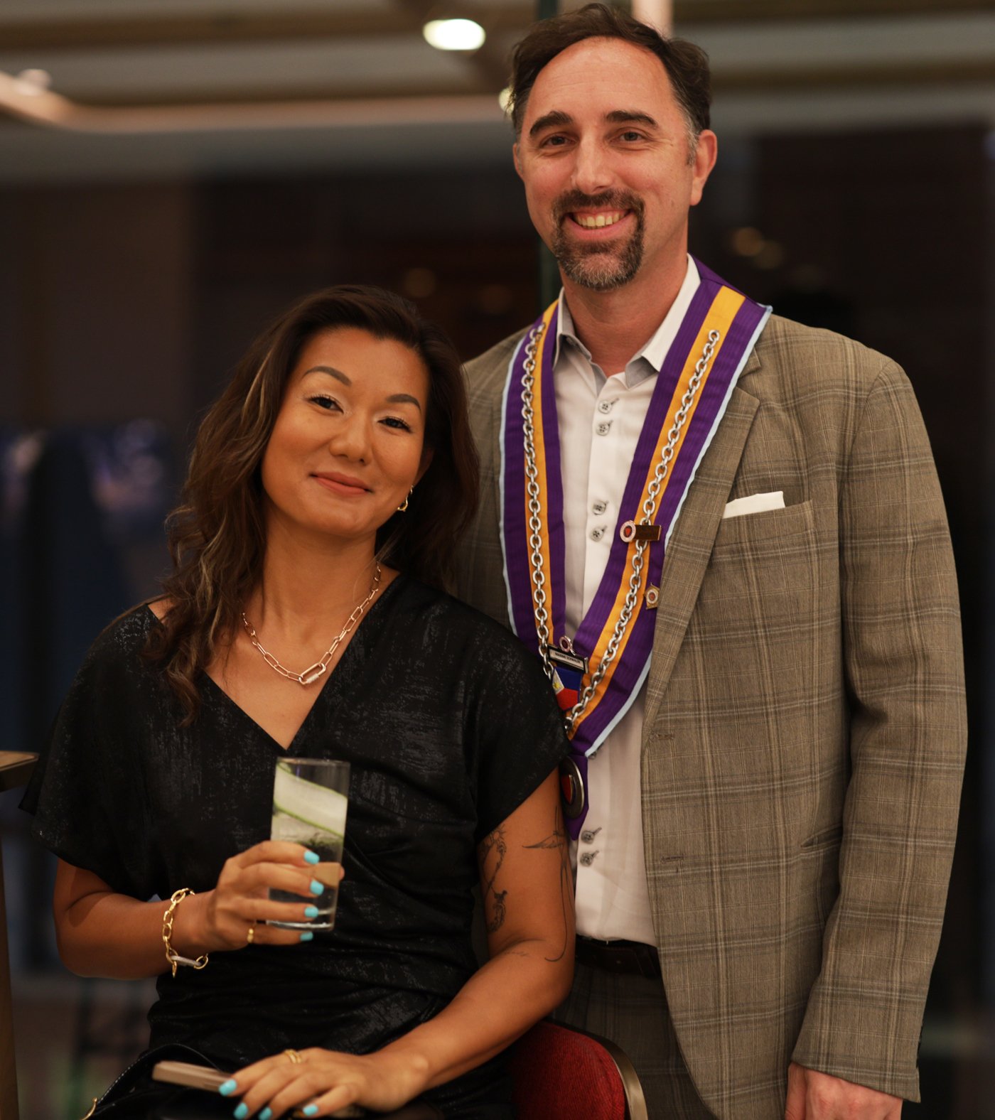 Maximilian Schwalbe, GM of Marco Polo Plaza Hotel, and Mocha Zhang.