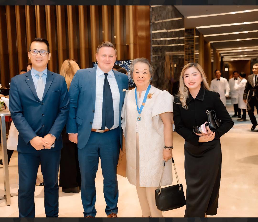 Nustar Hotels Kristoferson Cuaderes, Stuart Stancombe, executive assistant manager F&B, Dr. Vivina Chiu, Kristel Alexa Yap, senior sales manager.