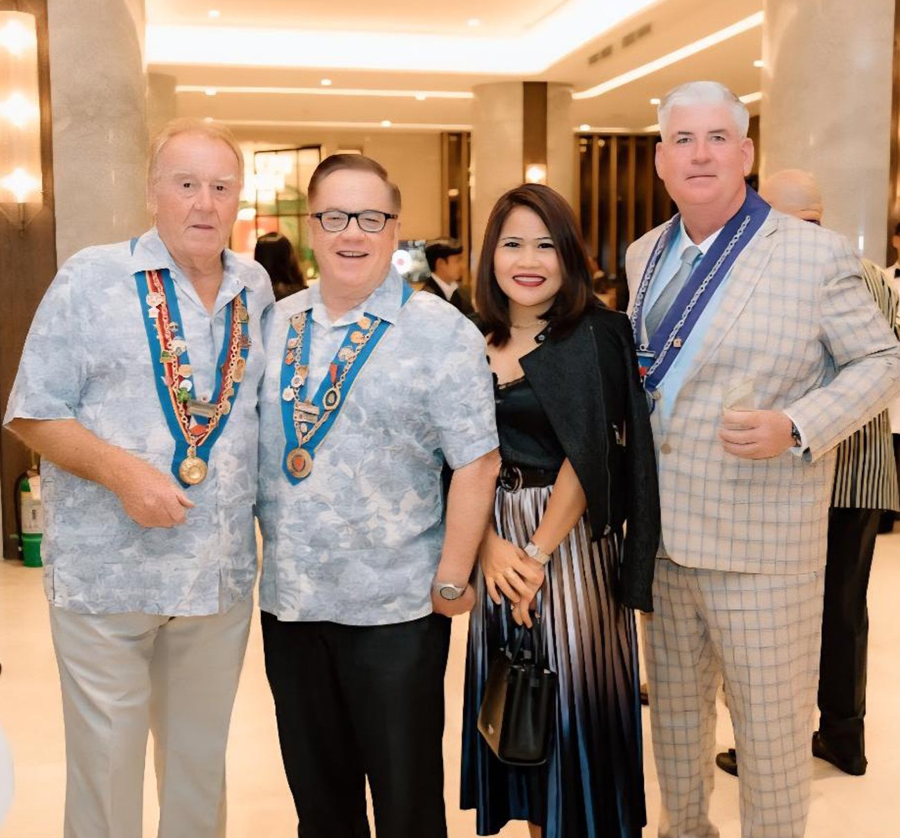 David Sharpe with Brian Connelly, GM of Jpark Island Resort and Waterpark, Mecheil Villarnte and Mathew Ross.