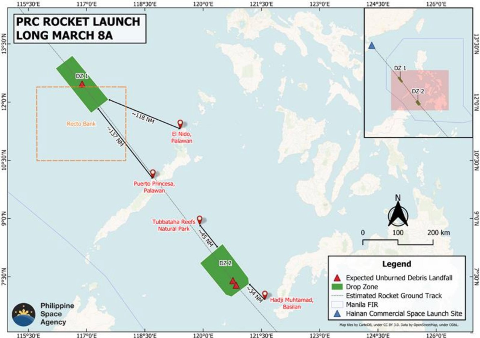 PhilSA warns vs falling rocket debris