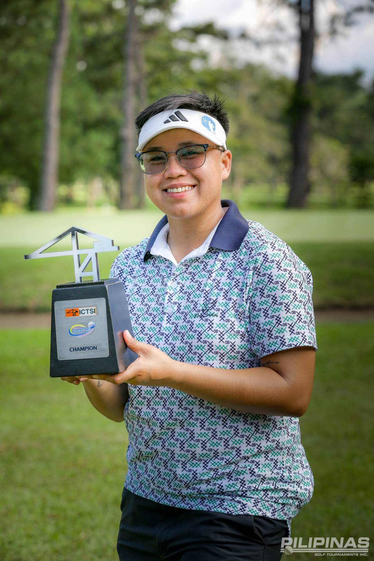 SARAH Ababa celebrates after overcoming Chanelle Avaricio in the second playoff hole to rule the ICTSI Del Monte Championship in dramatic fashion on Thursday in Bukidnon.