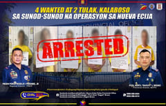 Nueva Ecija police nab four wanted persons, two drug suspects in separate ops