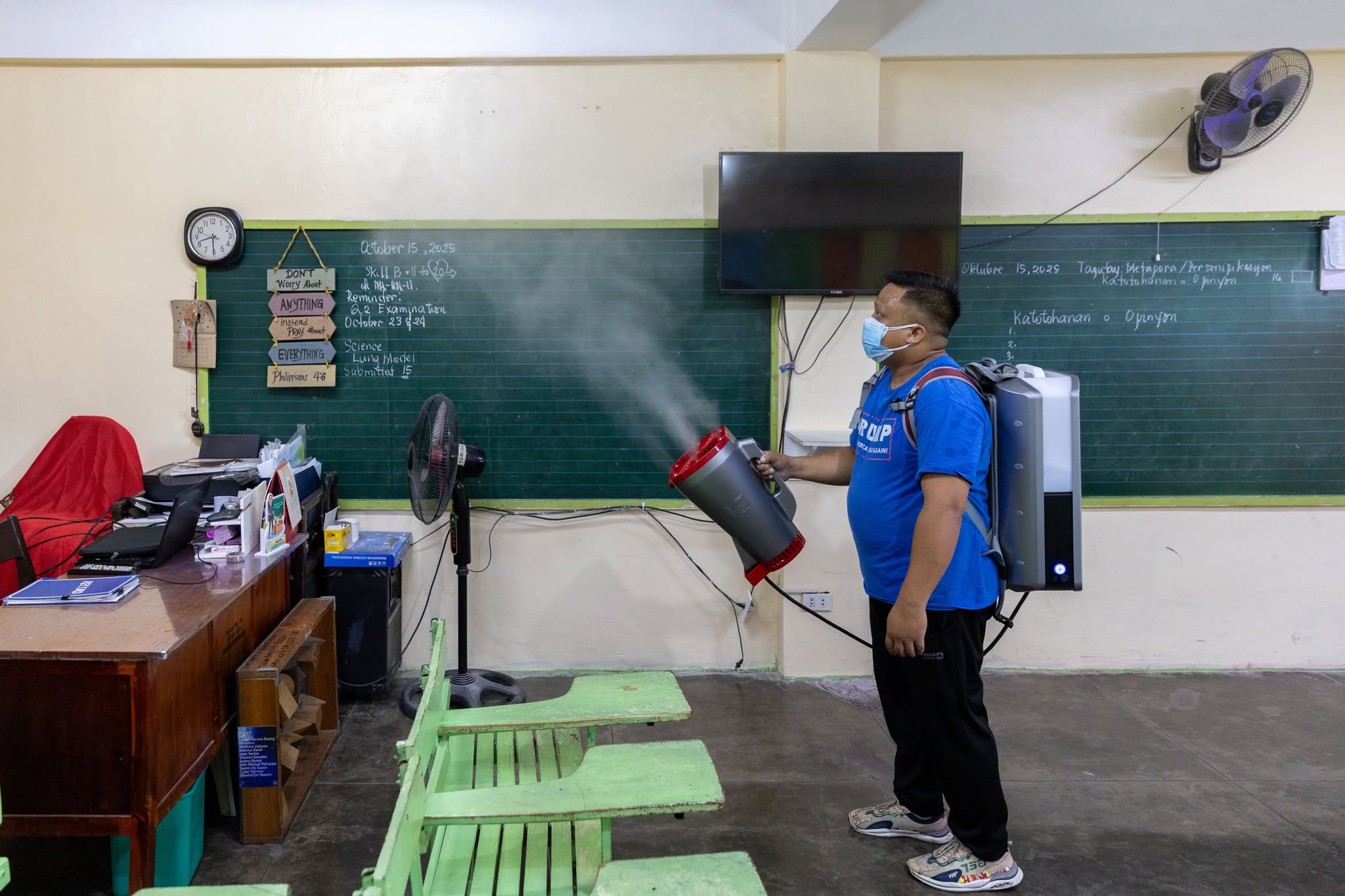 Angeles City begins disinfection in schools, day care centers