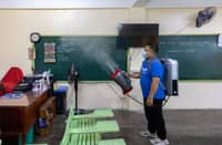 The city government has started the disinfection drive in public schools and day care centers in Angeles City, following the seasonal trend in Influenza-like Illness (ILI) cases on 16 October 2025.