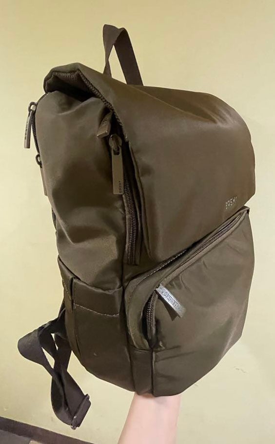 BASH back pack with water repellant fabric anbd many pockets.