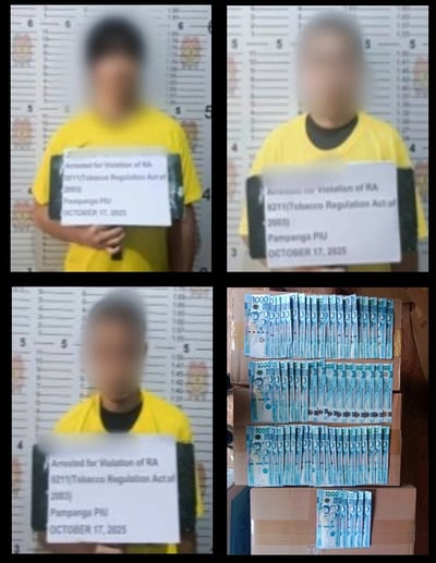 Chinese Nationals arrested for illegal Tobacco trade in Pampanga