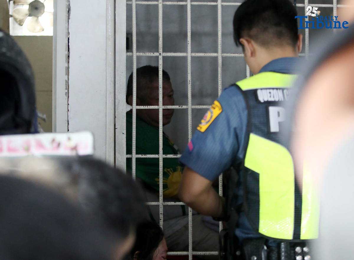 (October 17 2025) Authorities from traffic sector 5 in Quezon City, interrogated the suspect driver of the SUV who run over to the motorcycles resulting to the injured more than 10 riders and one on a critical conditionl, along Commonwealth Avenue in Quezon City on Friday, October 17, 2025. Photo/Analy Labor