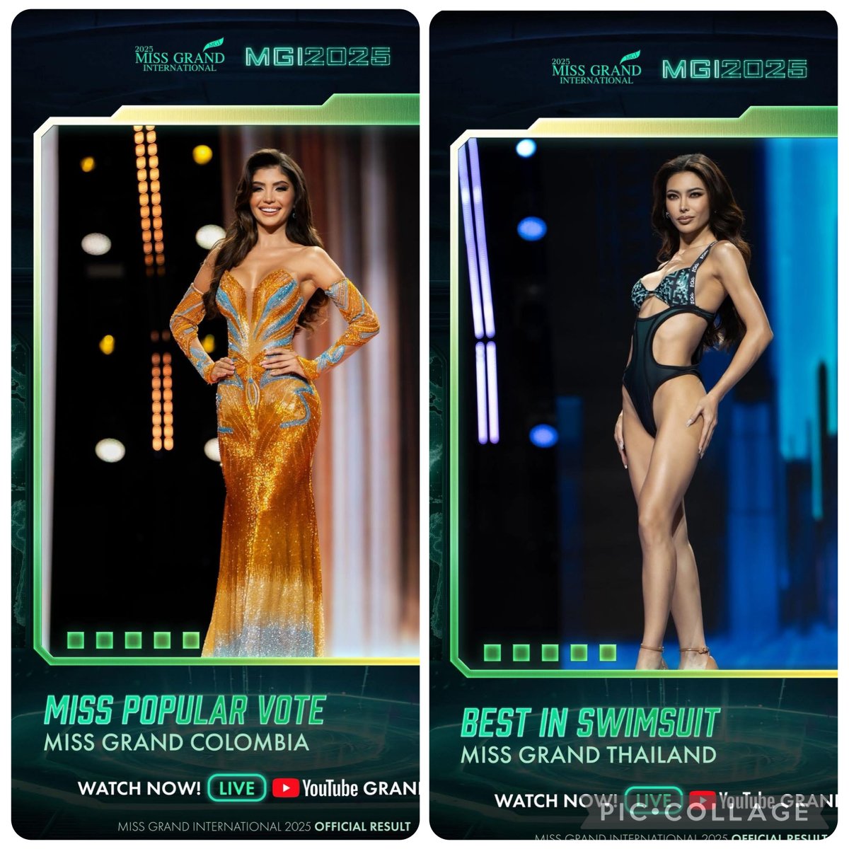 Colombia wins Miss Popular Vote; Thailand triumphs in swimsuit competition at MGI 2025
