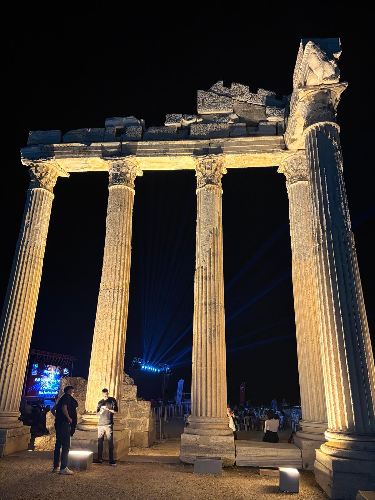 The Apollo Temple was built during the Roman period and looks magnificent lit up or against the colours of the sunset.
