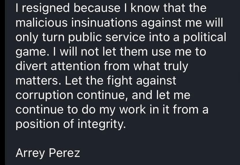 Perez Resigns From DPWH, Calls Allegations ‘A Political Game’