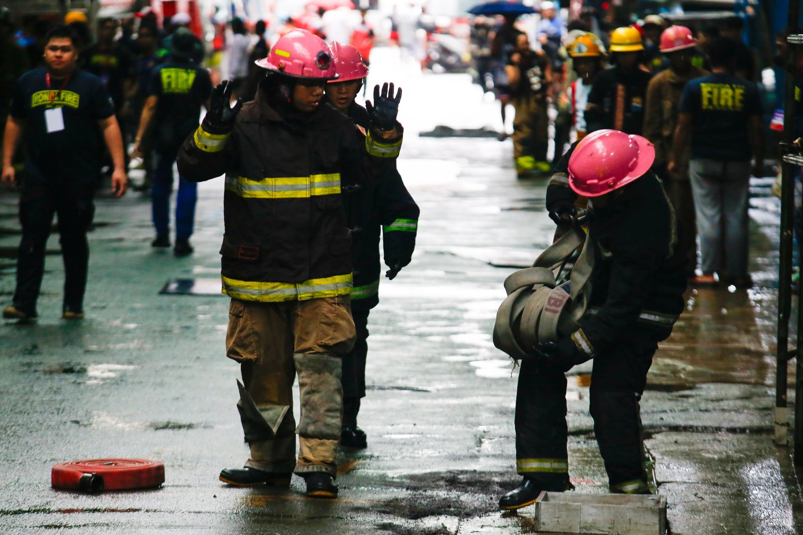 Rain did not stop the fire and rescue volunteers from different organizations in Manila from competing in the 9th Mini Fire Olympics 2025 on Sunday, 19 October 2025, at Barangay 229, Sta Cruz, Manila.